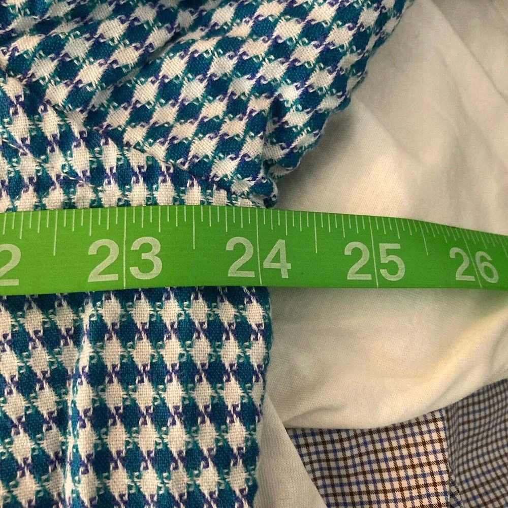 Tommy Bahama Shirt Mens Sz‎ XL Blue White Woven Cotton Button Up Pocket